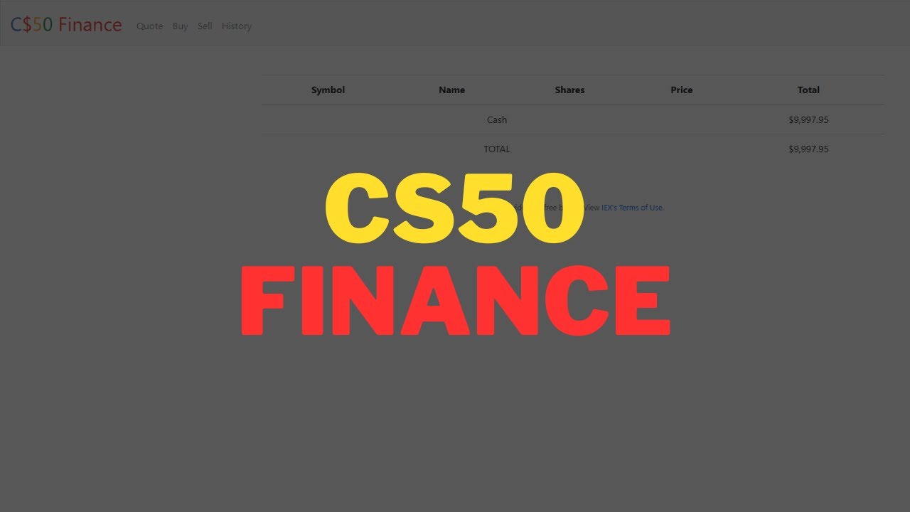 cs50 finance answer