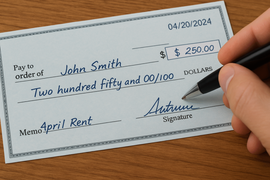 how to fill out a check